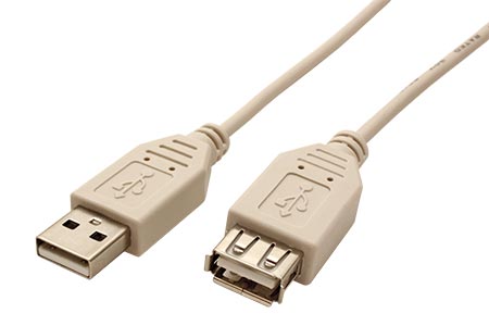 GOOBAY Kabel USB 2.0 USB A zásuvka, USB A vidlice 5m bílá 480Mbps 68717