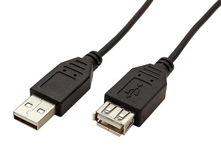 GOOBAY Kabel USB 2.0 USB A zásuvka, USB A vidlice 5m černá 480Mbps 68905