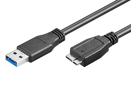GOOBAY Kabel USB 3.0 USB A vidlice, USB B micro vidlice 0,5m černá 95734