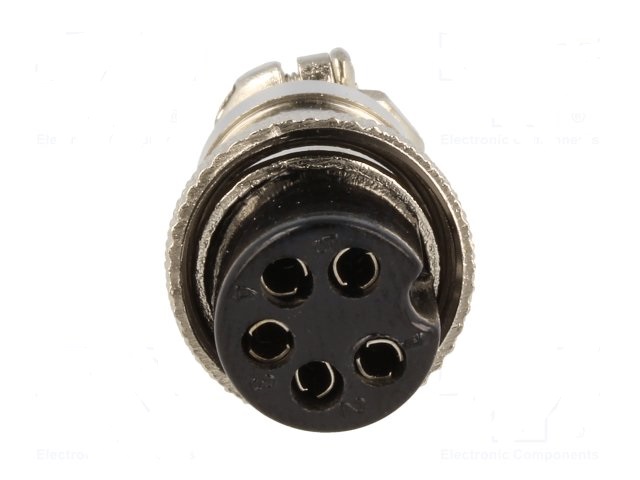 Vidlice mikrofonní na kabel 5 pinů (samice)