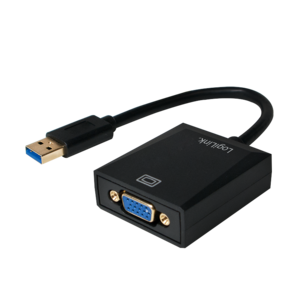 LOGILINK Adaptér USB 2.0,USB 3.0 D-Sub 15pin HD zásuvka, USB A vidlice