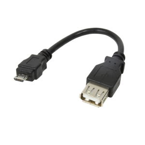 LOGILINK Adaptér USB 2.0 USB A zásuvka, USB B micro vidlice 80mm