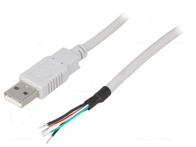 BQ CABLE Kabel USB 2.0 USB A vidlice, vodiče Dél.kabelu:0,5m šedá