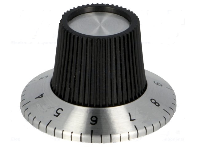 SCI Knoflík s límcem plast pro hřídel 6mm Ø15x18,1mm hladký