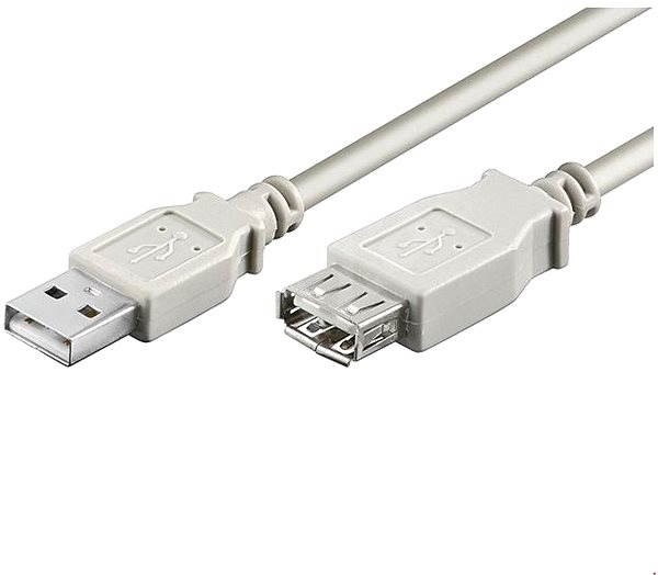 VCOM Kabel USB 2.0 USB A zásuvka USB A vidlice niklovaný 3m šedá