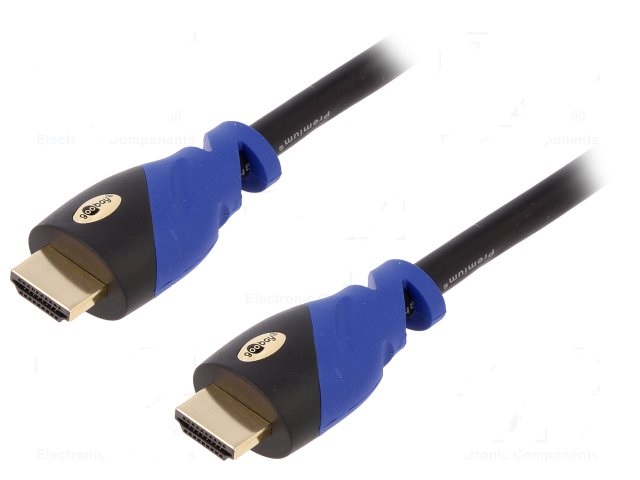 GOOBAY Kabel HDMI 2.0 HDMI vidlice, z obou stran 3m černo-modrá