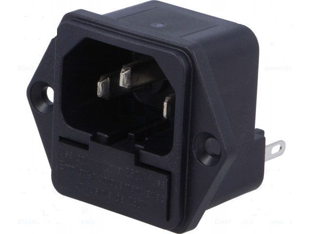 SCHURTER Konektor: napájecí AC Provedení: C14 (E),1x pojistka zásuvka
