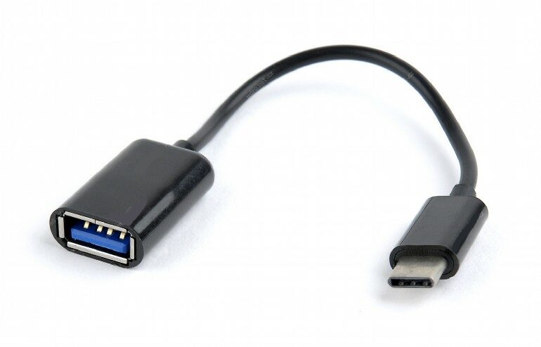 GEMBIRD Kabel OTG,USB 2.0 USB A zásuvka,USB C vidlice 0,2m černá