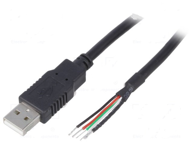 BQ CABLE Kabel USB 2.0 USB A vidlice, vodiče Dél.kabelu:0,5m černá