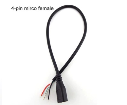 Micro USB koknektor samice s kabelem 30cm