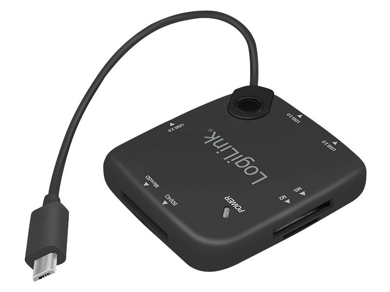 LOGILINK Hub USB OTG,USB 1.1,USB 2.0 M2,MS,MS Duo,MS Pro,SD,SD Micro
