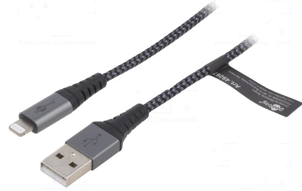 GOOBAY Kabel USB 2.0 USB A vidlice,vidlice Apple Lightning 2m