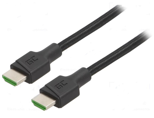 GREEN CELL Kabel HDCP 2.2,HDMI 2.0 HDMI vidlice,z obou stran 1,5m černá