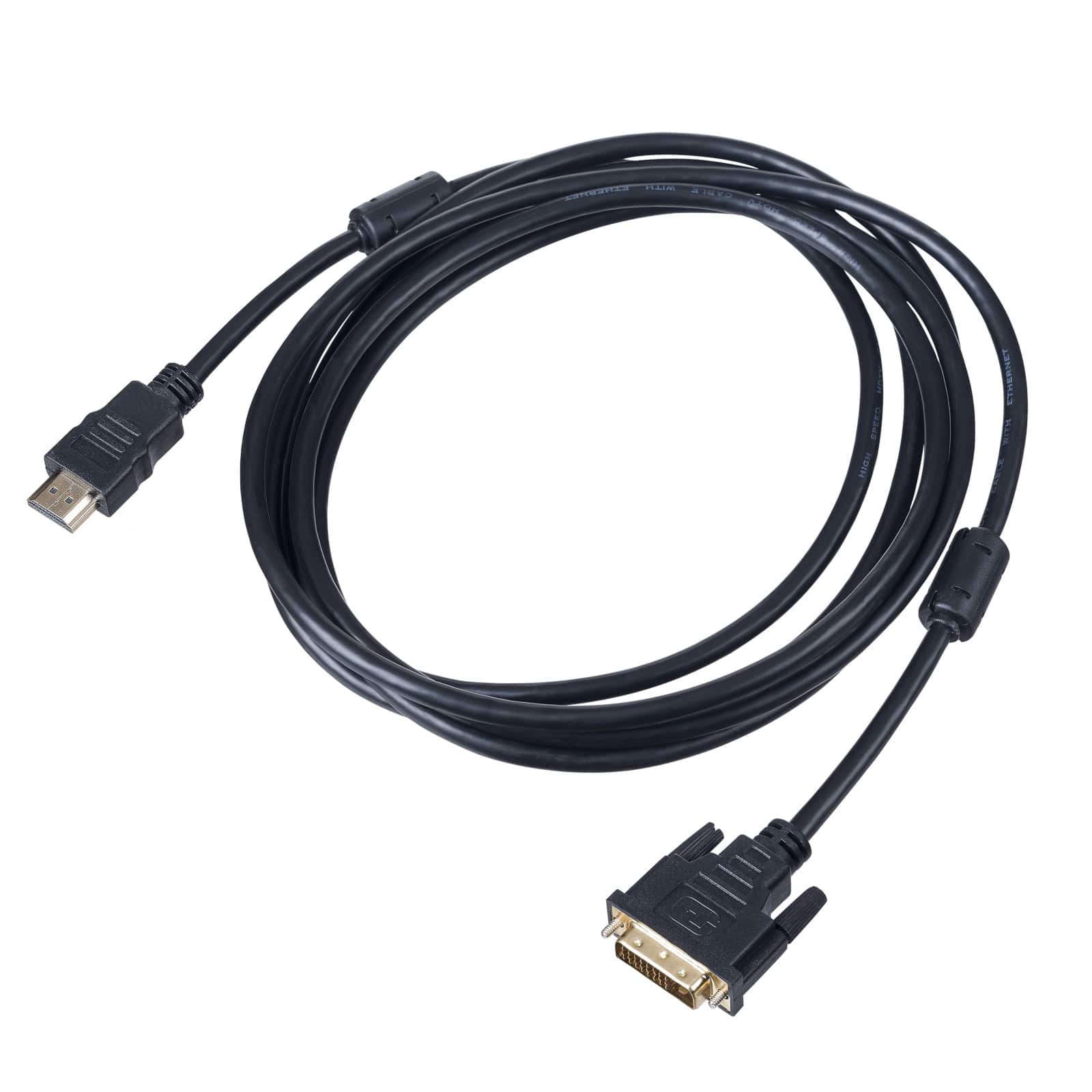 AKYGA Kabel HDMI 1.4 DVI-D (24+1) vidlice,HDMI vidlice 3m černá