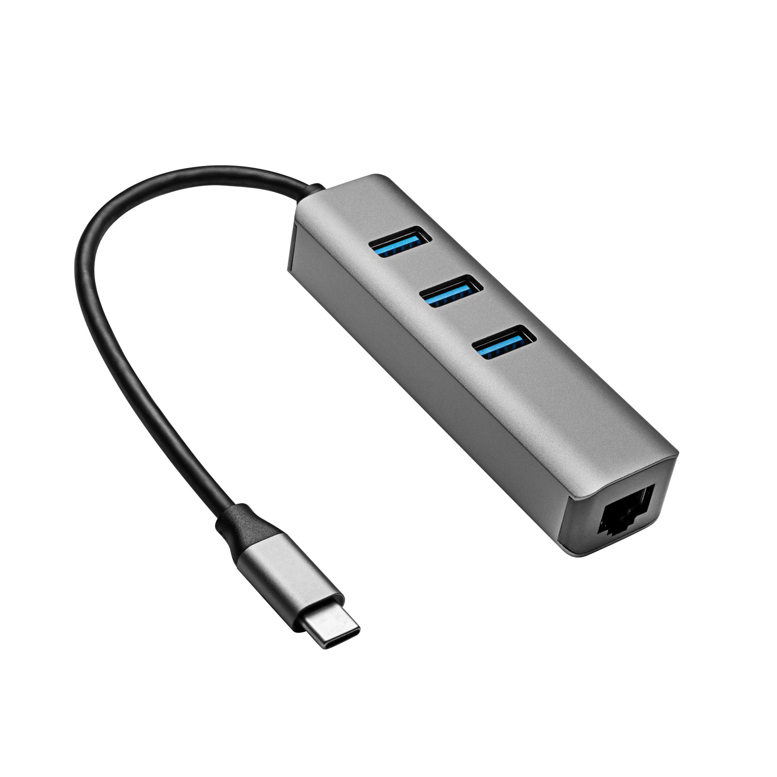 AKYGA Adaptér USB na Fast Ethernet s hubem USB USB 3.1 0,15m