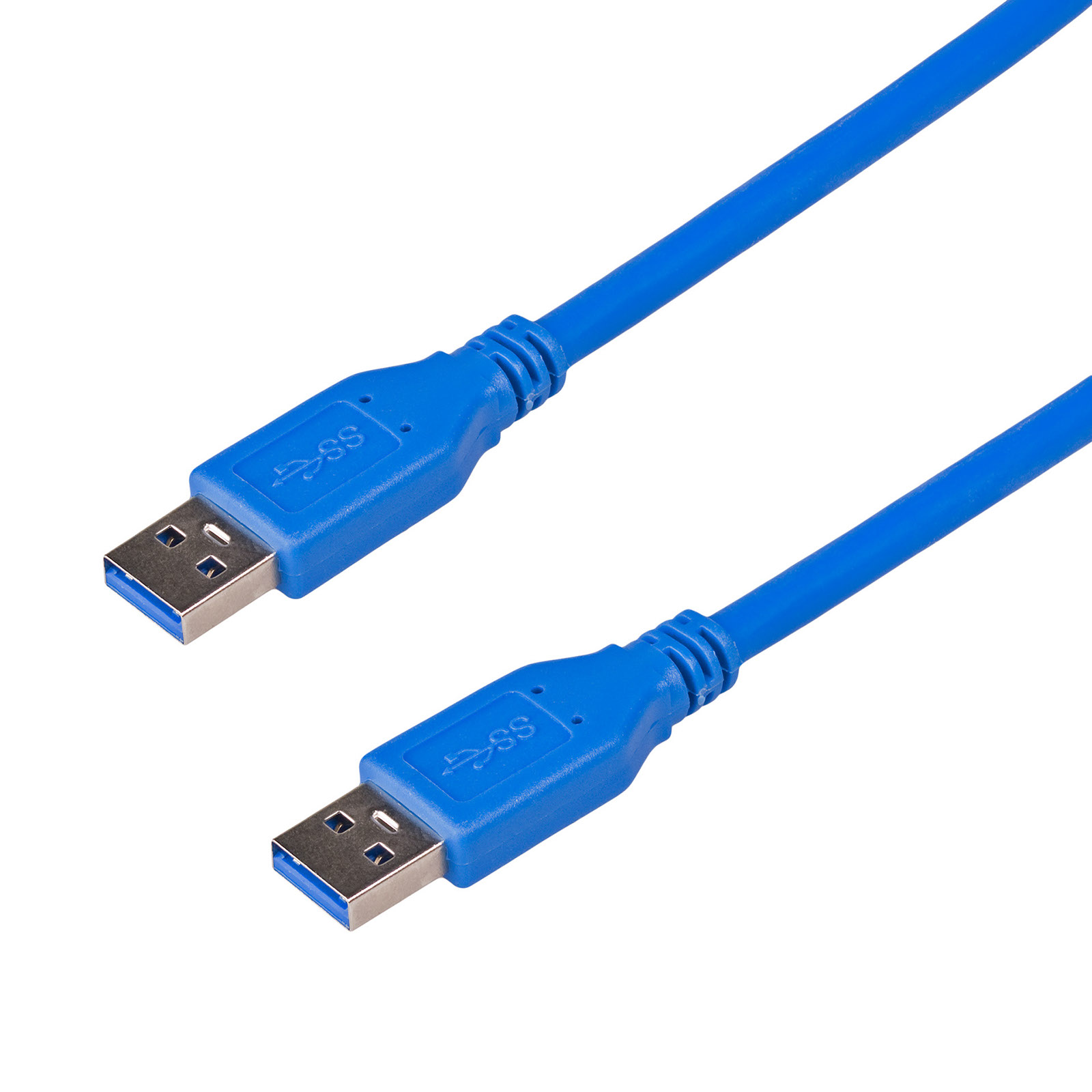 AKYGA Kabel USB 3.0 USB A vidlice,z obou stran niklovaný 1,8m
