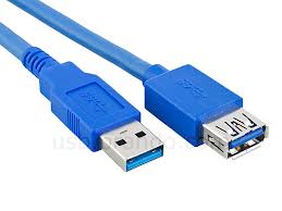 VCOM Kabel USB 3.0 USB A zásuvka USB A vidlice niklovaný 3m modrá