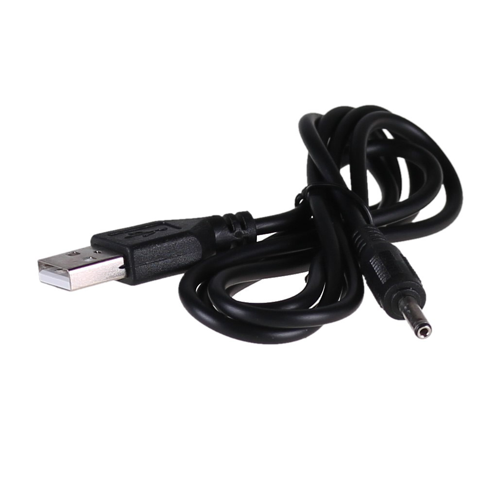 AKYGA Kabel USB A vidlice,DC 3,5x1,35 zástrčka přímý černá 0,8m