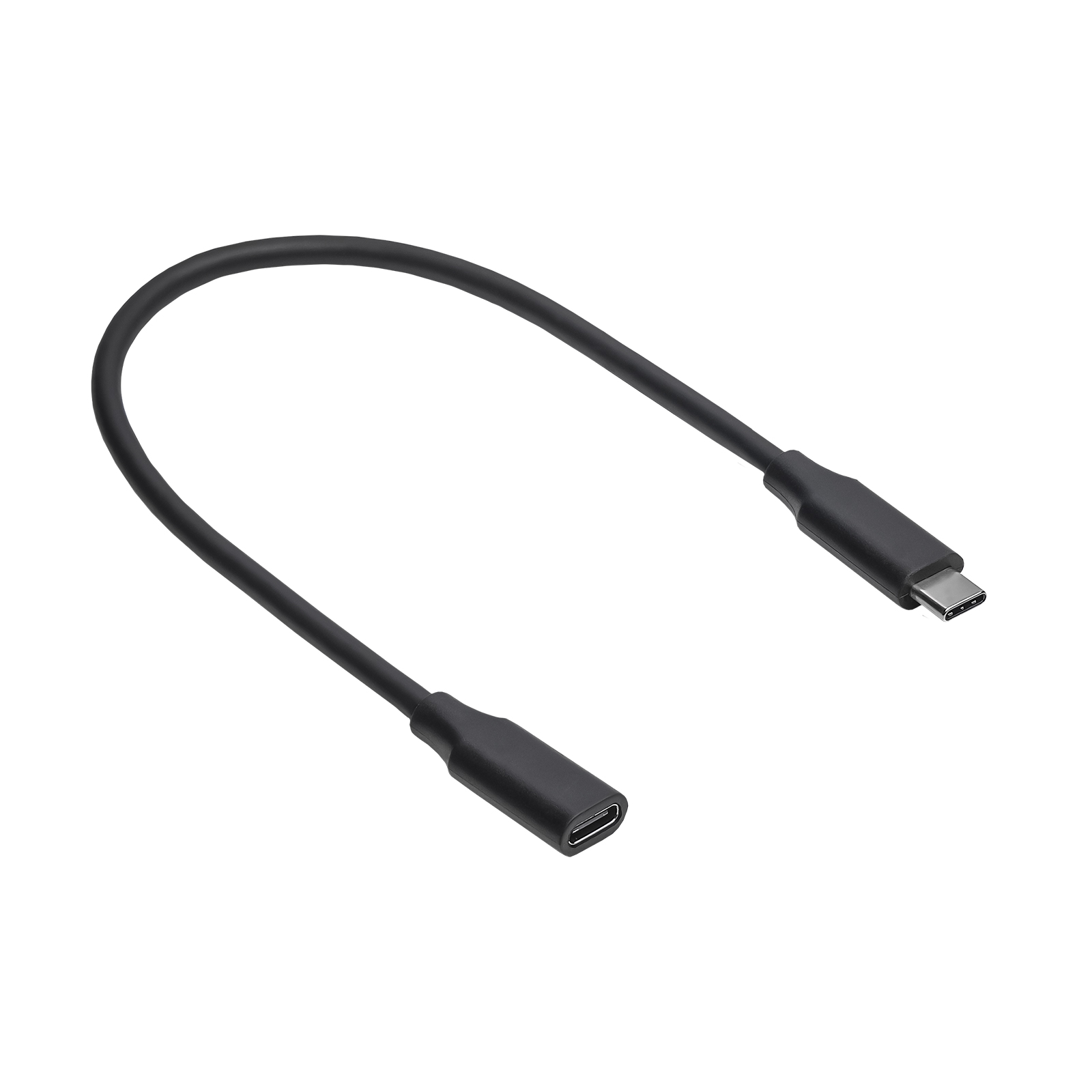 AKYGA Kabel: USB-USB USB C zásuvka,USB C vidlice 0,3m Barva: černá
