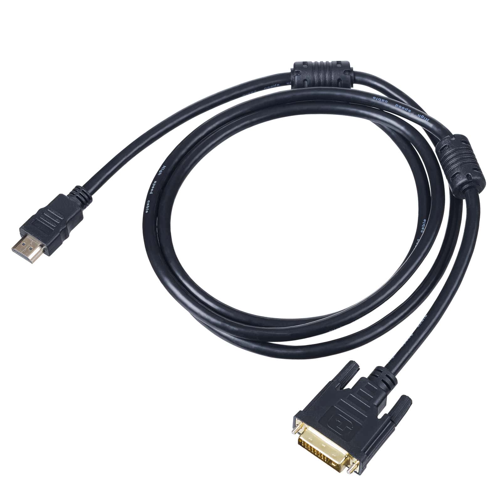 AKYGA Kabel HDMI 1.4 DVI-D (24+1) vidlice,HDMI vidlice 1,8m černá