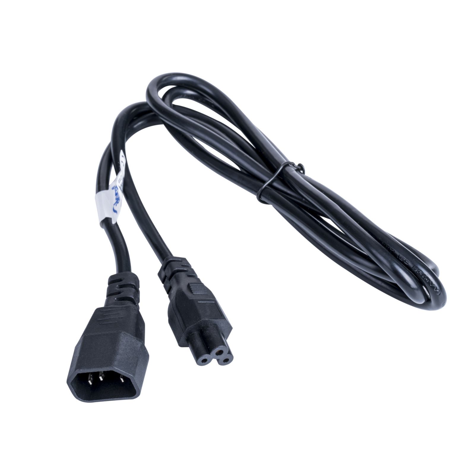 AKYGA Kabel IEC C14 vidlice,IEC C5 zásuvka 1,5m černá PVC 3G0,5mm2