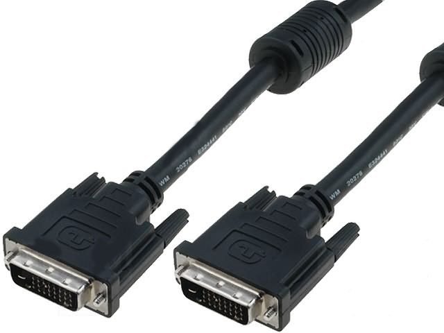 VCOM Kabel dual link DVI-I (24+5) vidlice z obou stran 1,8m černá