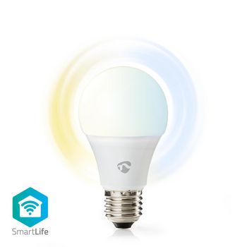 NEDIS WiFi Chytrá LED Žárovka | Teplá až Studená Bílá | E27